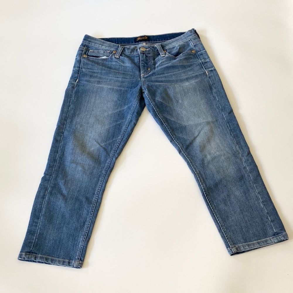 Seven7 Womens Jeans Size 27 Rocker Slim Low Rise Medium Wash Blue Denim - Picture 3 of 6